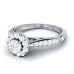 Load image into Gallery viewer, 1-Carat Solitaire Halo Diamond Shank Platinum Ring JL PT G 103-D
