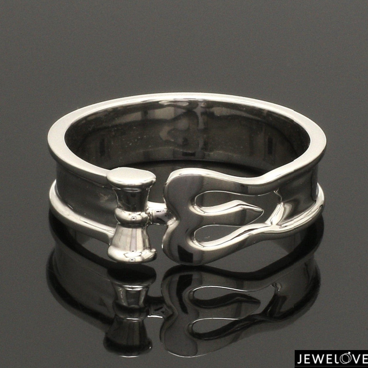 Platinum OM Trishul Ring for Men JL PT 1367