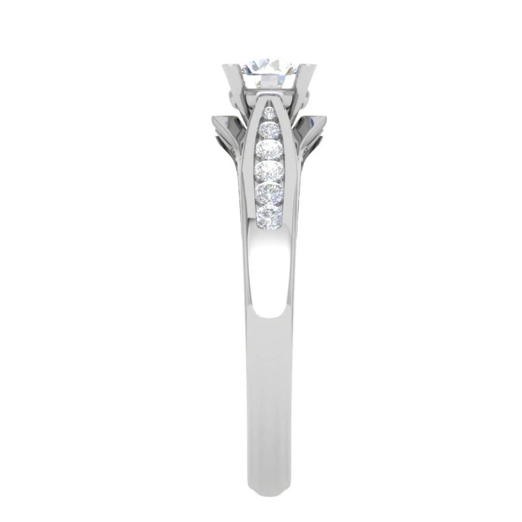 30-Pointer Solitaire Diamond Split Shank Platinum Ring JL PT RP RD 118