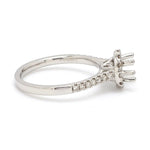 Load image into Gallery viewer, Diamond Halo &amp; Shank Platinum Ring Mounting for Solitaire JL PT 671-M
