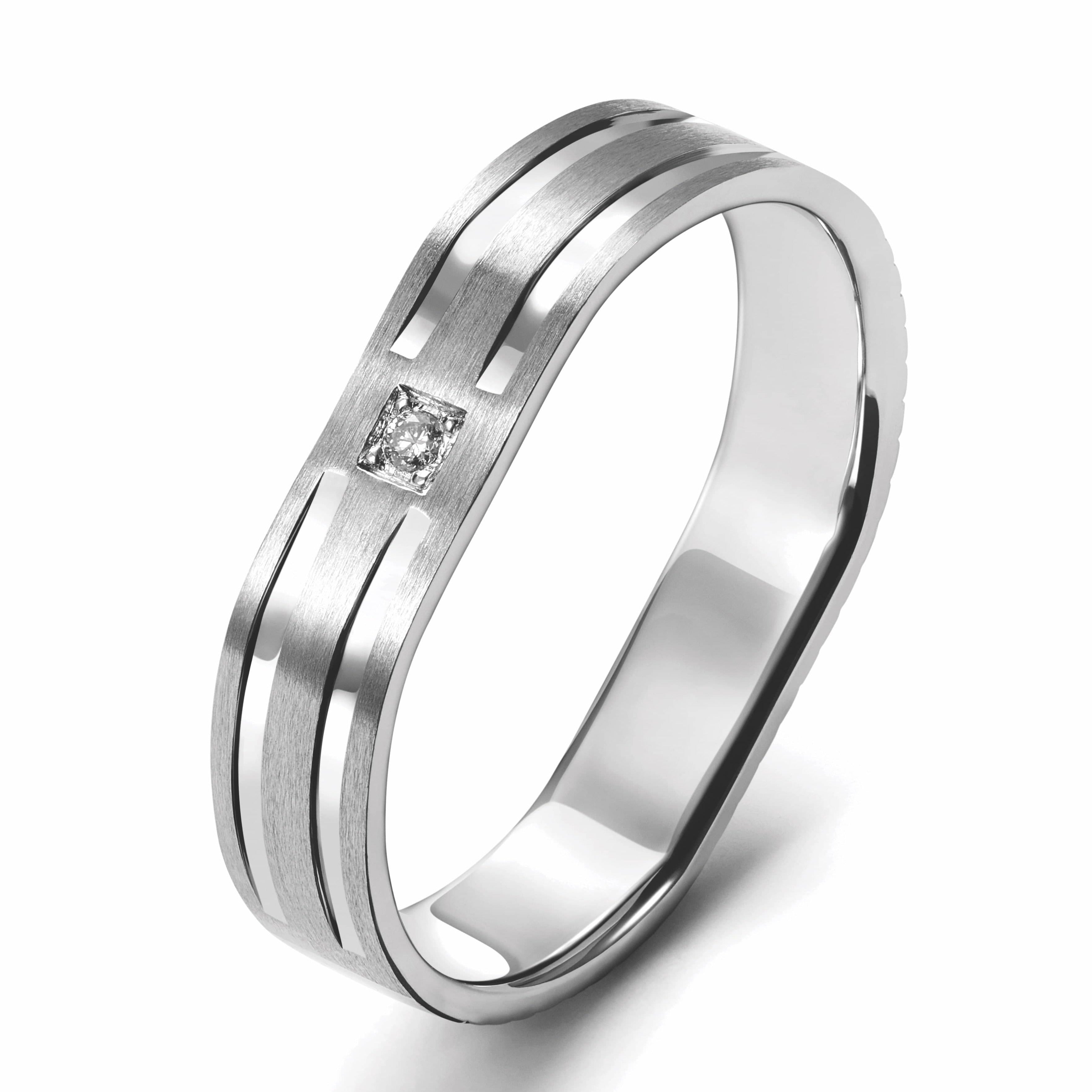 Men of Platinum | Single Diamond Platinum Ring for Men JL PT 686