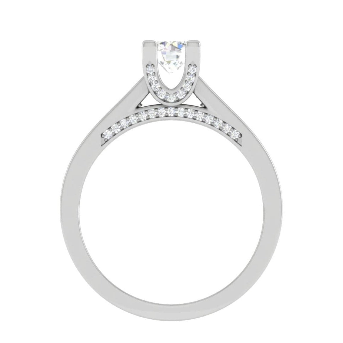 70-Pointer Solitaire Diamond Shank Platinum Ring JL PT RP RD 140-B