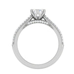 Load image into Gallery viewer, 2-Carat Lab Grown Solitaire Diamond Split Shank Platinum Ring JL PT RP RD LG G 159-D
