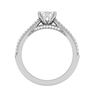 70-Pointer Solitaire Diamond Split Shank Platinum Ring JL PT RP RD 159-B