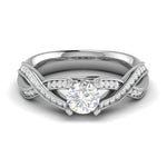 Load image into Gallery viewer, 1.50-Carat Lab Grown Solitaire Diamond Twisted Shank Platinum Ring JL PT RP RD LG G 148-C
