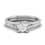 Load image into Gallery viewer, 30-Pointer Solitaire Diamond Split Shank Platinum Ring JL PT RP RD 182
