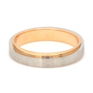 Slanting Platinum & Rose Gold Couple Rings JL PT 635