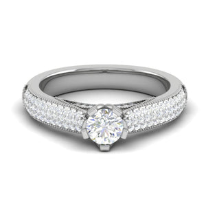 1-Carat Solitaire Diamond Split Shank Platinum Ring JL PT RP RD 159-C