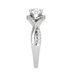 Load image into Gallery viewer, 70-Pointer Solitaire Platinum Diamond Single Twisted Shank Engagement Ring JL PT WB6007E-B
