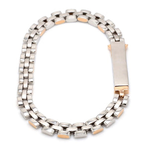 Men of Platinum | Rose Gold Fusion Bracelet for Men JL PTB 650