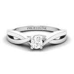 Load image into Gallery viewer, Pointer Classic 4 Prong Solitaire Ring made in Platinum JL PT 676
