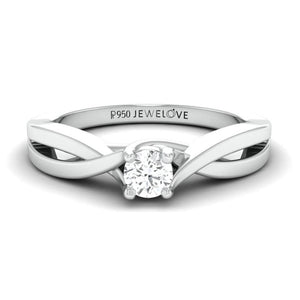 Pointer Classic 4 Prong Solitaire Ring made in Platinum JL PT 676