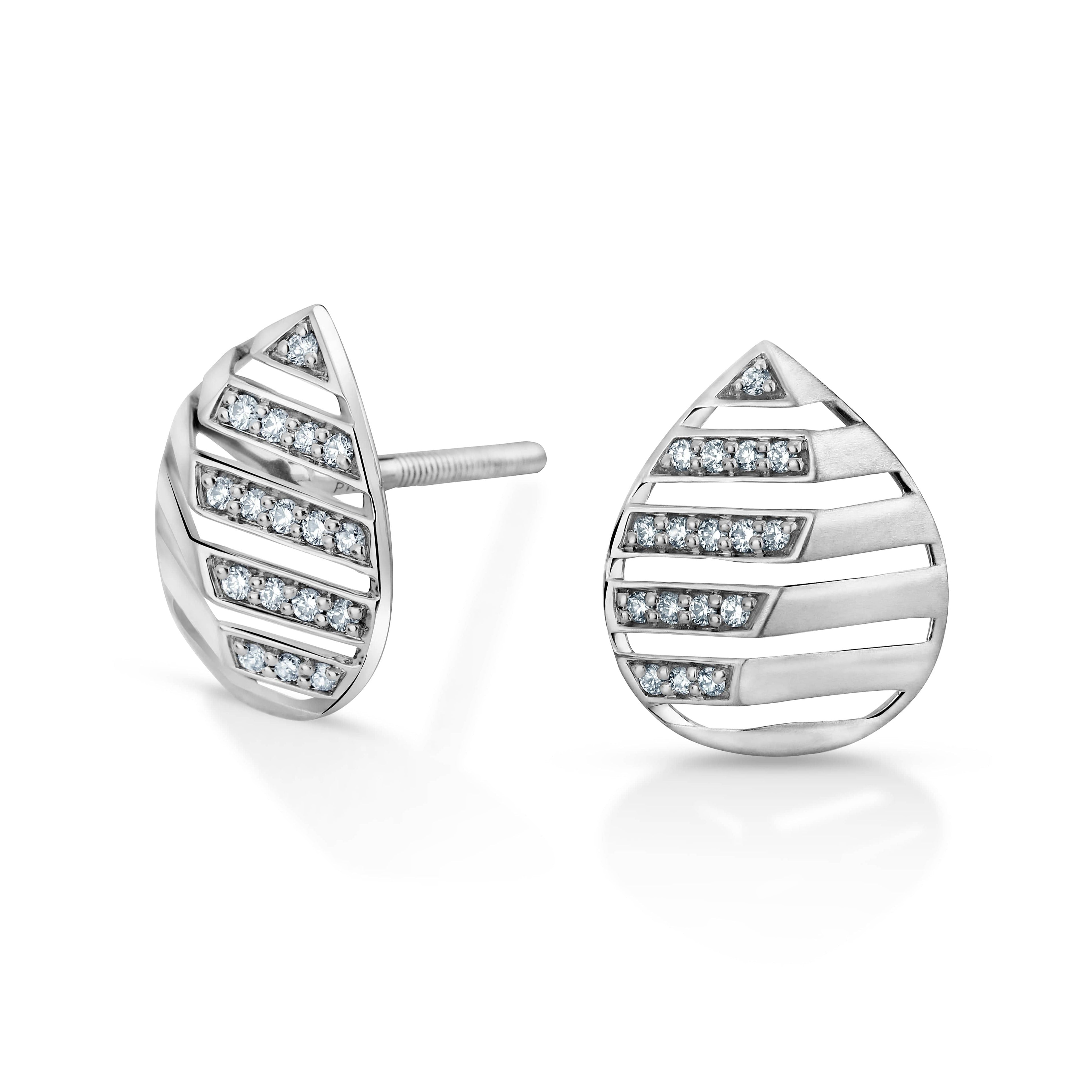 Evara Platinum Diamonds Earrings for Women JL PT E 234