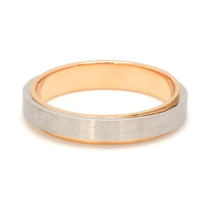 Slanting Platinum & Rose Gold Couple Rings JL PT 635