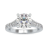 Load image into Gallery viewer, 30-Pointer Solitaire Platinum Diamond Shank Engagement Ring JL PT 0100-B
