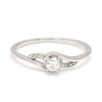 Load image into Gallery viewer, Designer Platinum Solitaire Ring with Diamond Accents JL PT 969
