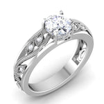 Load image into Gallery viewer, 50-Pointer Lab Grown Solitaire Diamond Designer Platinum Ring JL PT LG G 6847
