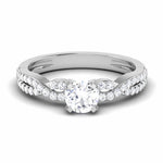 Load image into Gallery viewer, 1-Carat Lab Grown Solitaire Double Shank Diamond Engagement Platinum Ring JL PT LG G 6994-B
