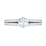 Load image into Gallery viewer, 50-Pointer Lab Grown Solitaire Diamond Split Shank Platinum Ring JL PT RP RD LG G 163
