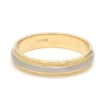 Load image into Gallery viewer, Milgrain Edge Platinum &amp; Yellow Gold Couple Rings JL PT 636
