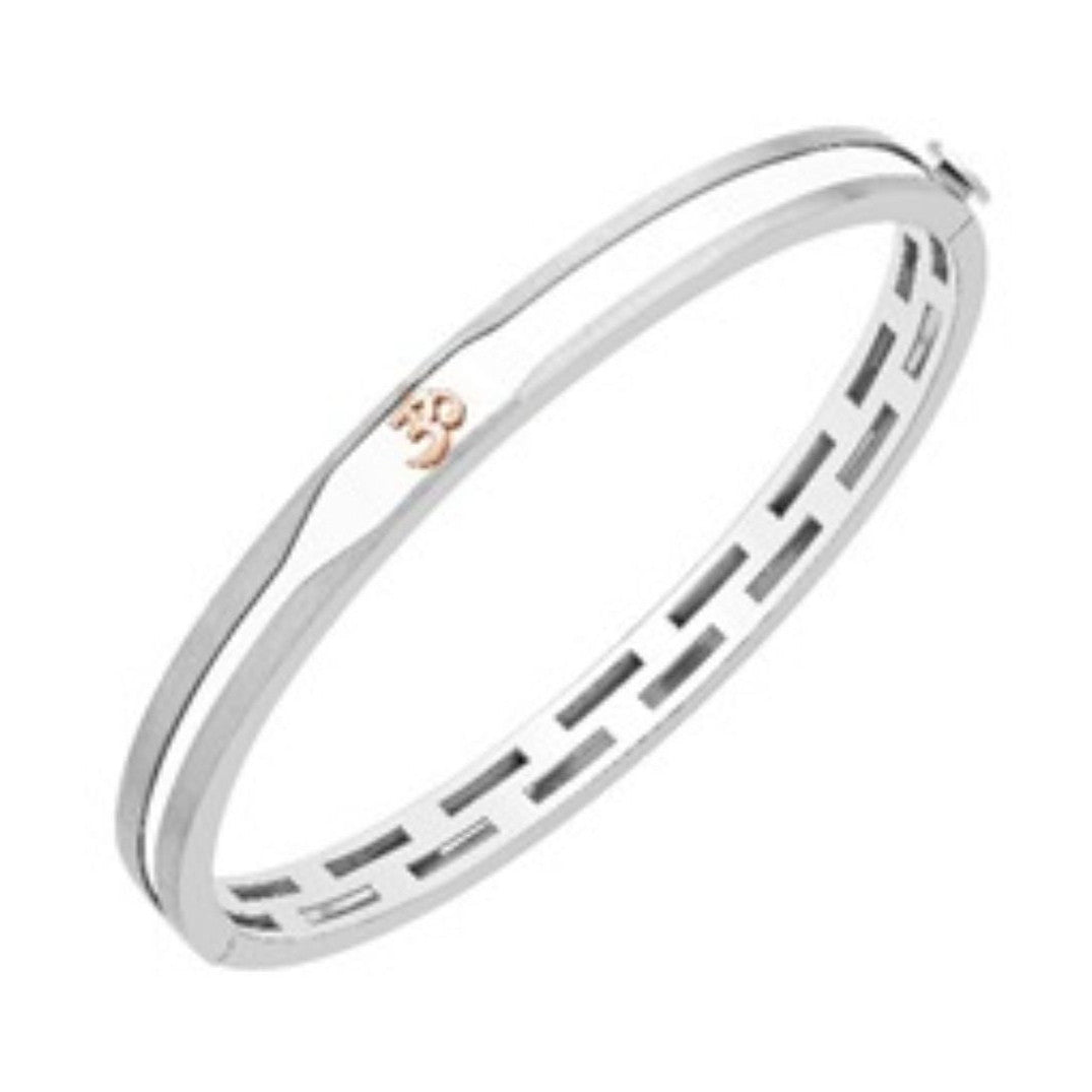 Om & Swastik Platinum & Rose Gold Bracelet for Men JL PTB 1427