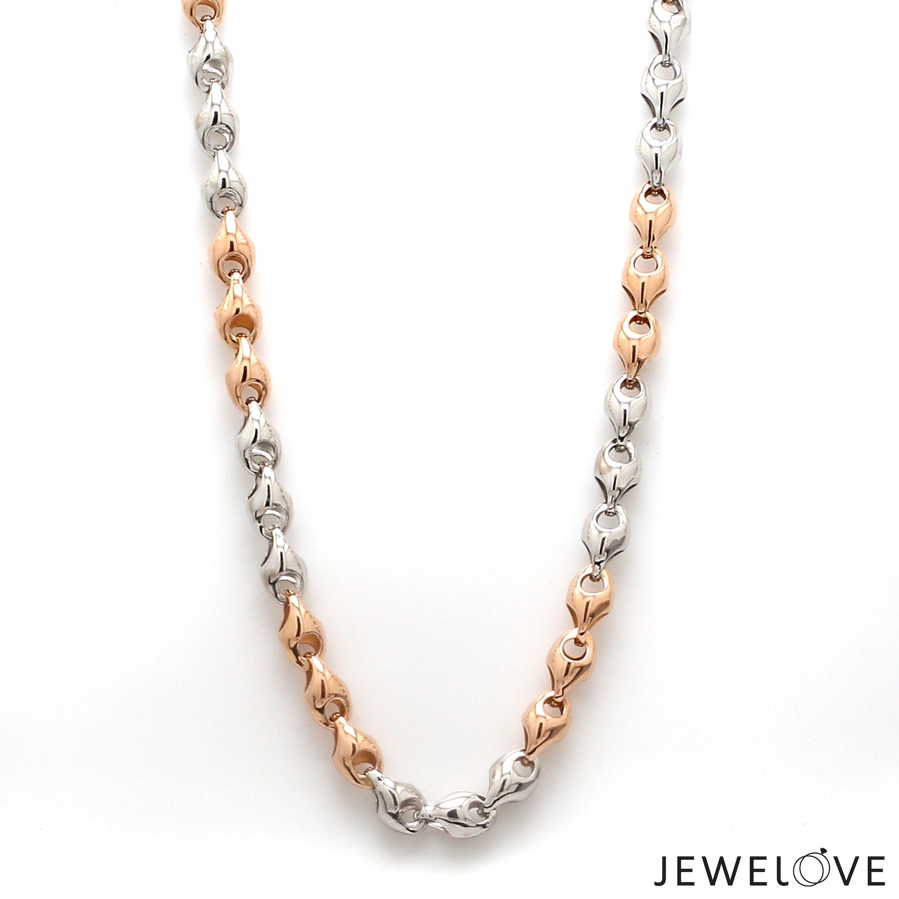 Heavy Platinum & Rose Gold Chain for Men JL PT CH 1104-B