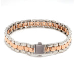 Load image into Gallery viewer, Platinum &amp; Rose Gold Bracelet for Men JL PTB 1047
