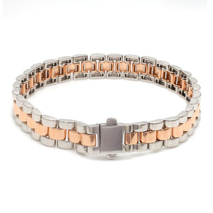 Platinum & Rose Gold Bracelet for Men JL PTB 1047