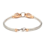 Load image into Gallery viewer, Platinum &amp; Rose Gold Jaguar Bracelet for Men JL PTB 1234
