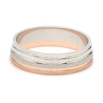 Load image into Gallery viewer, Platinum Rose Gold Plain Men&#39;s &amp; Diamonds Women&#39;s Couple Rings JL PT 1256
