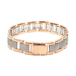 Load image into Gallery viewer, Men of Platinum | 13mm Platinum &amp; Rose Gold Heavy Bracelet for Men JL PTB 1283
