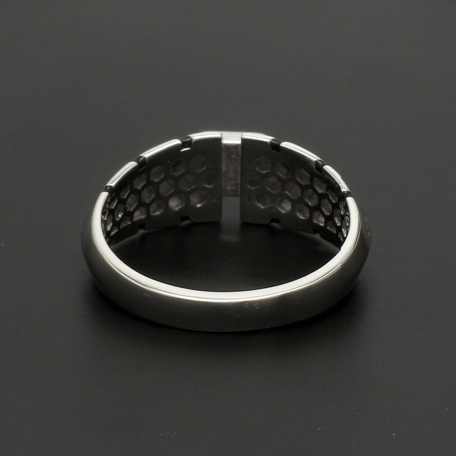 Platinum Ring with Black Enamel for Men JL PT 1310   Jewelove.US