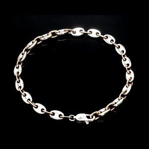 5.25mm Platinum & Rose Gold Bracelet for Men JL PTB 1278