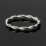 Load image into Gallery viewer, Plain Platinum Rope Ring for Women JL PT 1386
