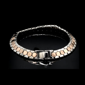 Men of Platinum | 8.5mm Platinum & Rose Gold Bracelet for Men JL PTB 1282