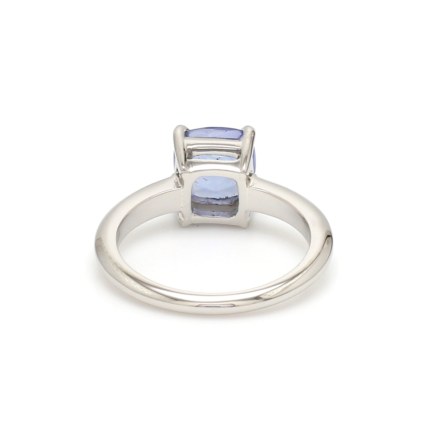 Cushion Cut Blue Sapphire Platinum Ring JL PT 1316   Jewelove