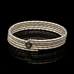 Load image into Gallery viewer, Unique 5-Row Japanese Platinum &amp; Rose Gold Bracelet for Women JL PTB 727
