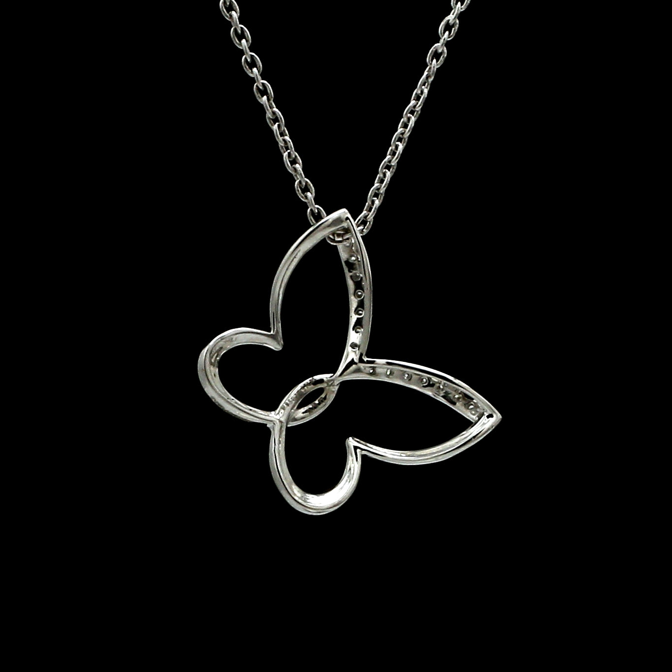 Platinum Butterfly Pendant with Diamonds for Women JL PT P 1241   Jewelove.US