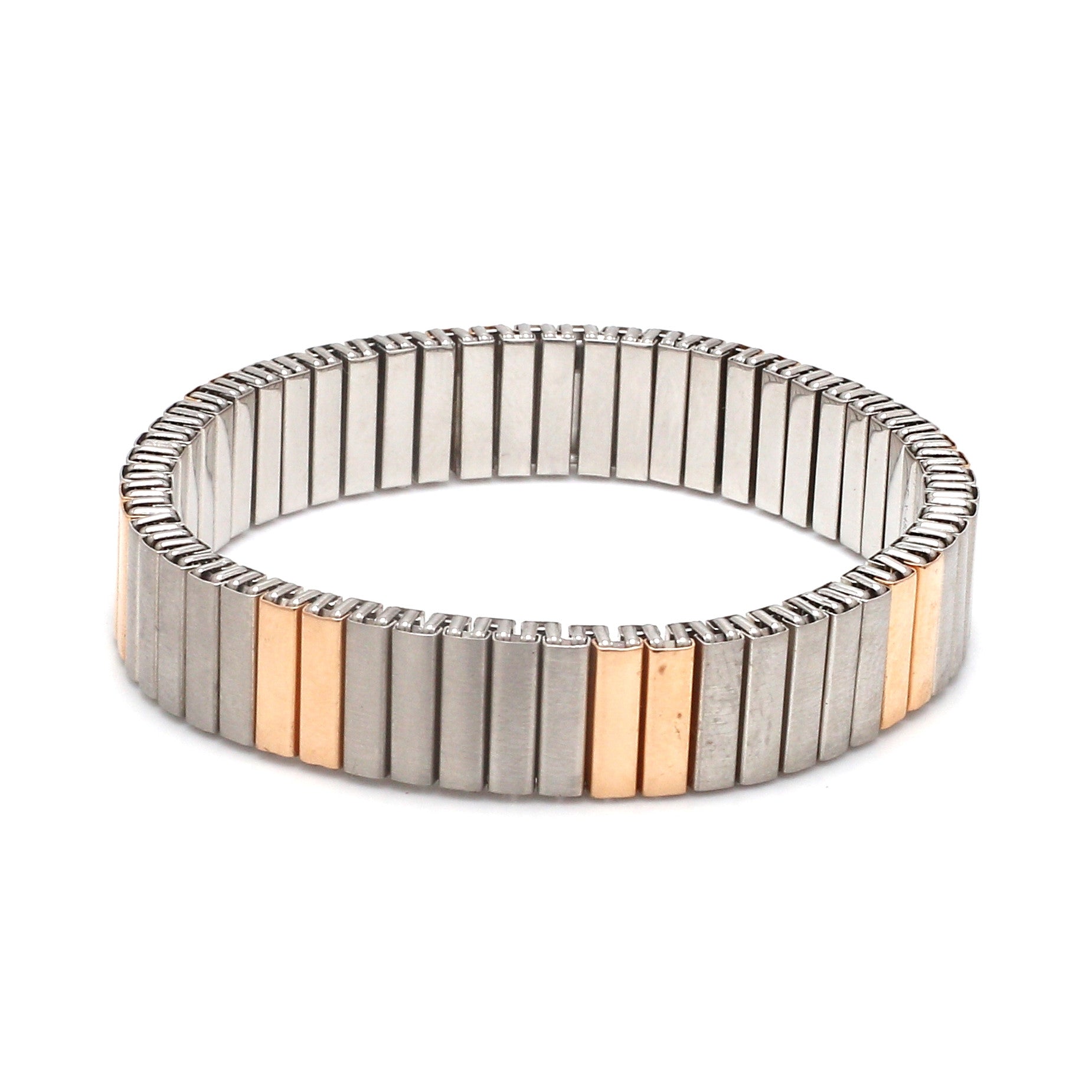 Platinum & 18K Rose Gold Flexible Bracelet for Men JL PTB 1232