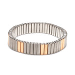 Load image into Gallery viewer, Platinum &amp; 18K Rose Gold Flexible Bracelet for Men JL PTB 1232
