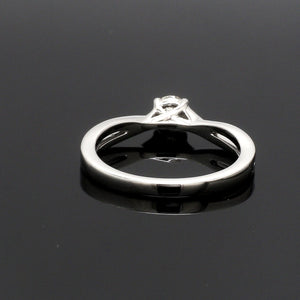 70-Pointer 4 Prong Platinum Solitaire Ring with a Twist JL PT 676-C   Jewelove.US