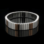 Load image into Gallery viewer, Platinum &amp; 18K Rose Gold Flexible Bracelet for Men JL PTB 1232
