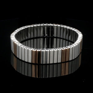 Platinum & 18K Rose Gold Flexible Bracelet for Men JL PTB 1232