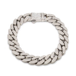 Load image into Gallery viewer, Men of Platinum | Diamond Cut Bracelet with Diamond Lock for Men JL PTB 1231
