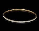 Load image into Gallery viewer, 18K Gold with Diamonds Single Line Eternity Bangle JL AU B 101
