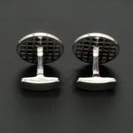 Load image into Gallery viewer, Platinum Cufflinks with Black Stone for Men JL PT C 02   Jewelove
