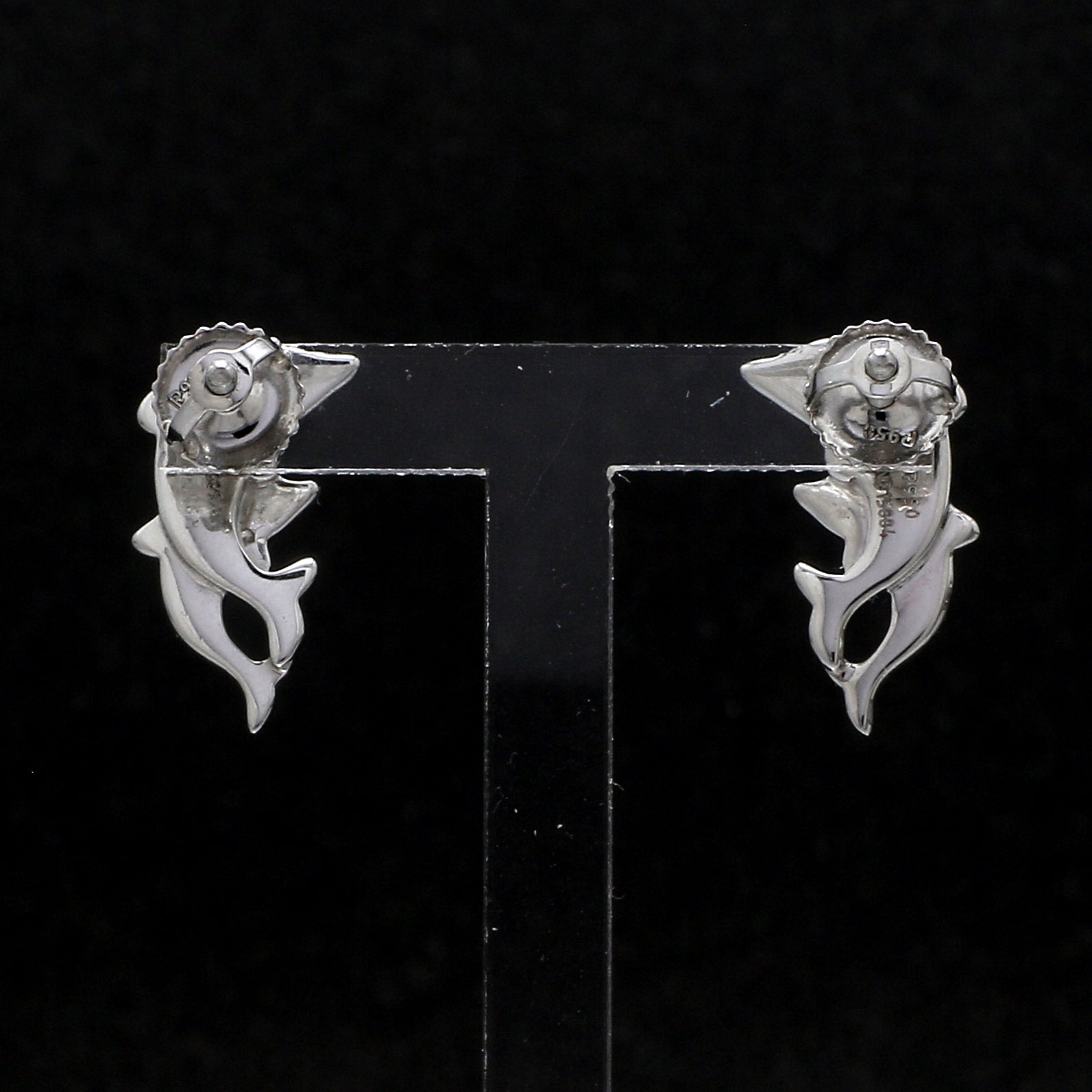 Platinum Dolphin Earrings JL PT E 305   Jewelove.US