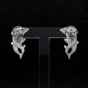 Platinum Dolphin Earrings JL PT E 305   Jewelove.US