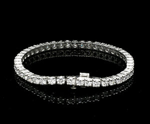 15-Pointer Lab Grown Diamond Single Line Platinum Tennis Bracelet JL PTB LG 646-A