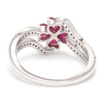 Load image into Gallery viewer, Designer Platinum Heart Ruby Diamond Ring for Women JL PT R8190
